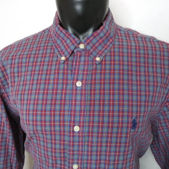 POLO Ralph Lauren Longsleeve Mens Buttondown Shirt Slim Fit PLAID